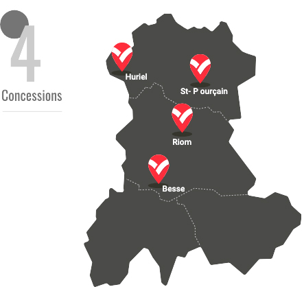 4 concessions en Auvergne